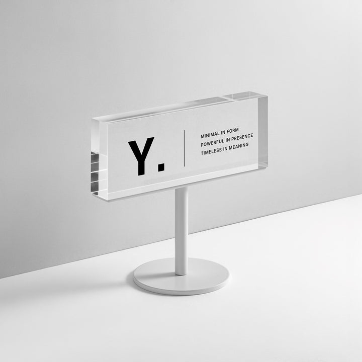 TABLE POLE ブロックサイン- WHITE - PIECE OF SIGN