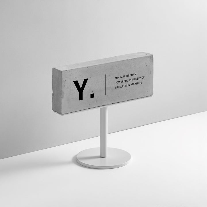 TABLE POLE ブロックサイン- WHITE - PIECE OF SIGN