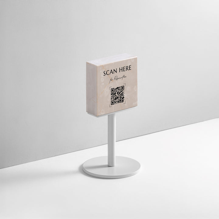 TABLE POLE ブロックサイン- WHITE - PIECE OF SIGN
