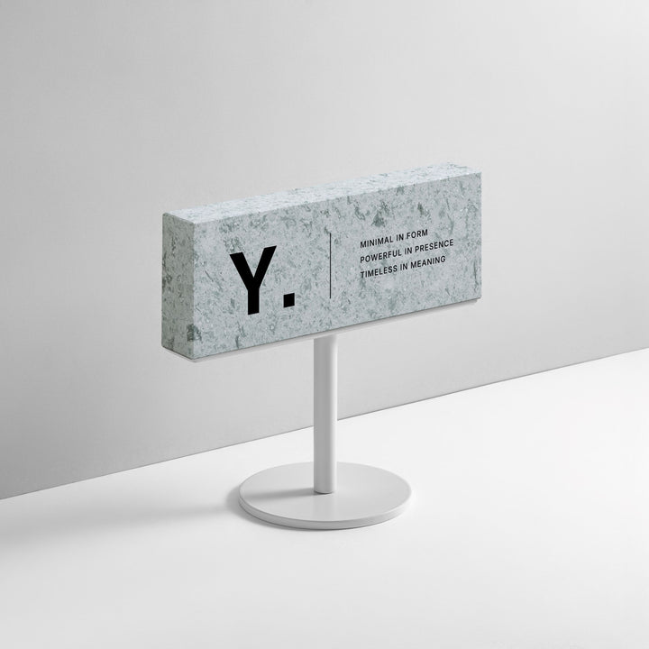 TABLE POLE ブロックサイン- WHITE - PIECE OF SIGN