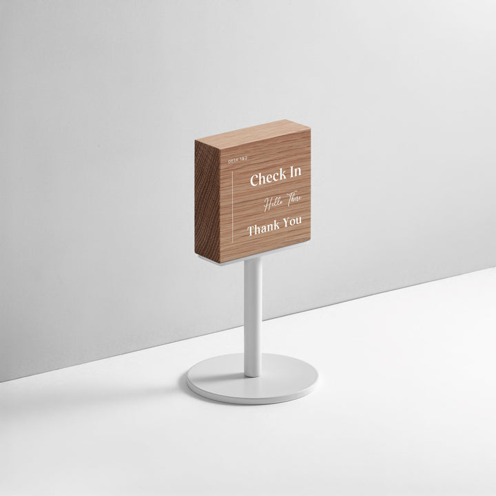 TABLE POLE ブロックサイン- WHITE - PIECE OF SIGN