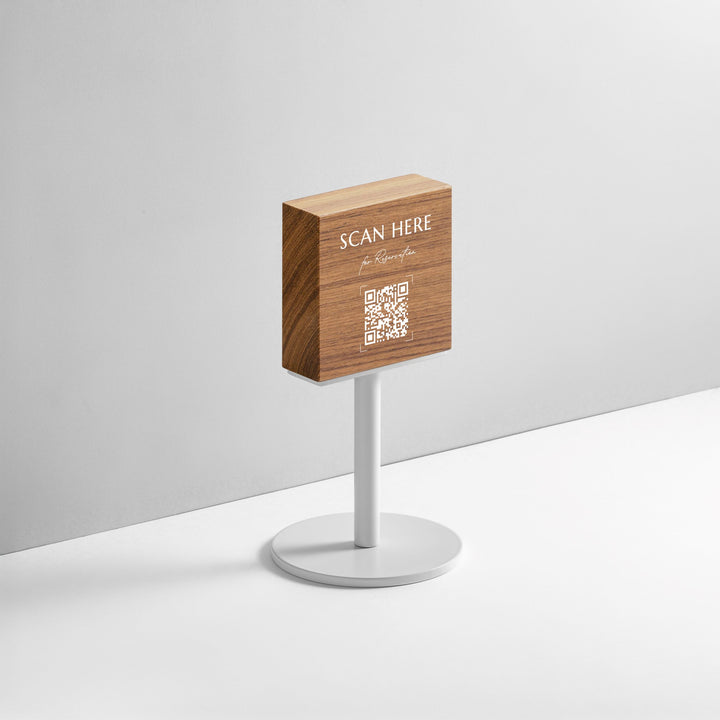 TABLE POLE ブロックサイン- WHITE - PIECE OF SIGN