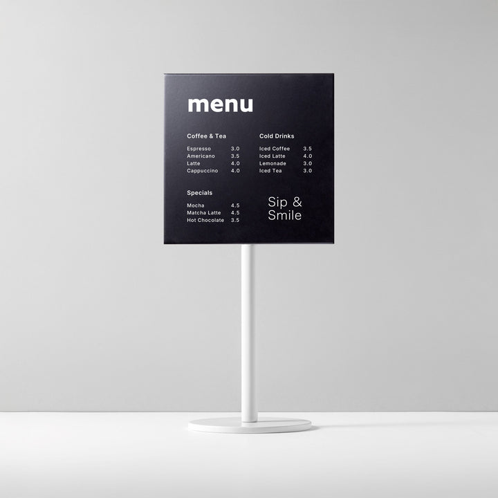 TABLE POLE プレートサイン- WHITE - PIECE OF SIGN