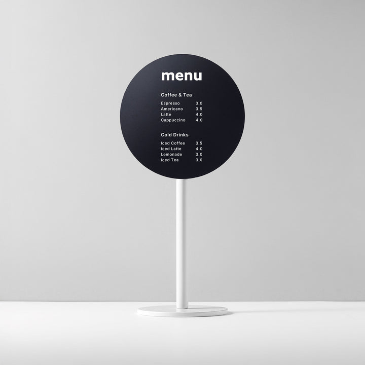 TABLE POLE プレートサイン- WHITE - PIECE OF SIGN