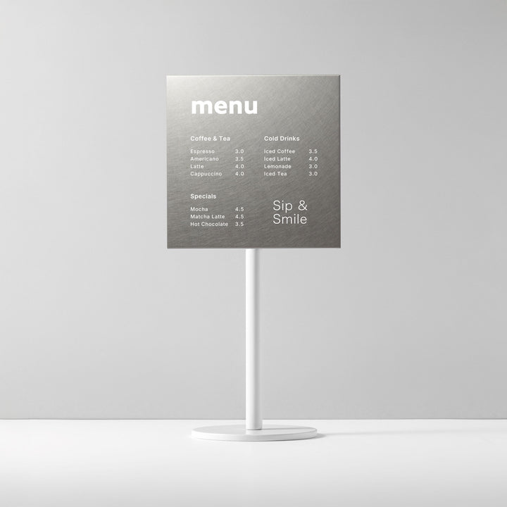TABLE POLE プレートサイン- WHITE - PIECE OF SIGN