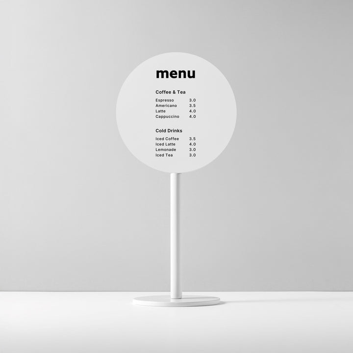 TABLE POLE プレートサイン- WHITE - PIECE OF SIGN