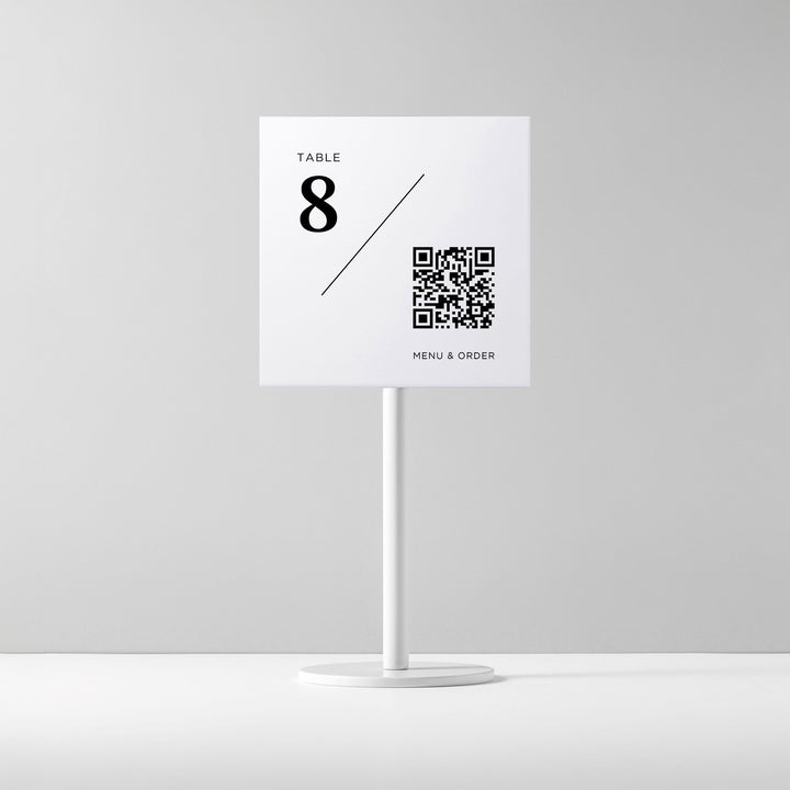 TABLE POLE プレートサイン- WHITE - PIECE OF SIGN