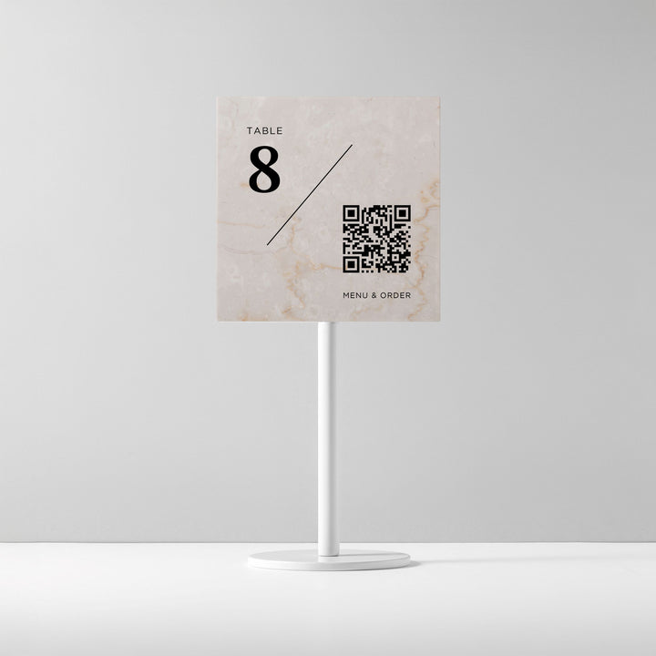 TABLE POLE プレートサイン- WHITE - PIECE OF SIGN