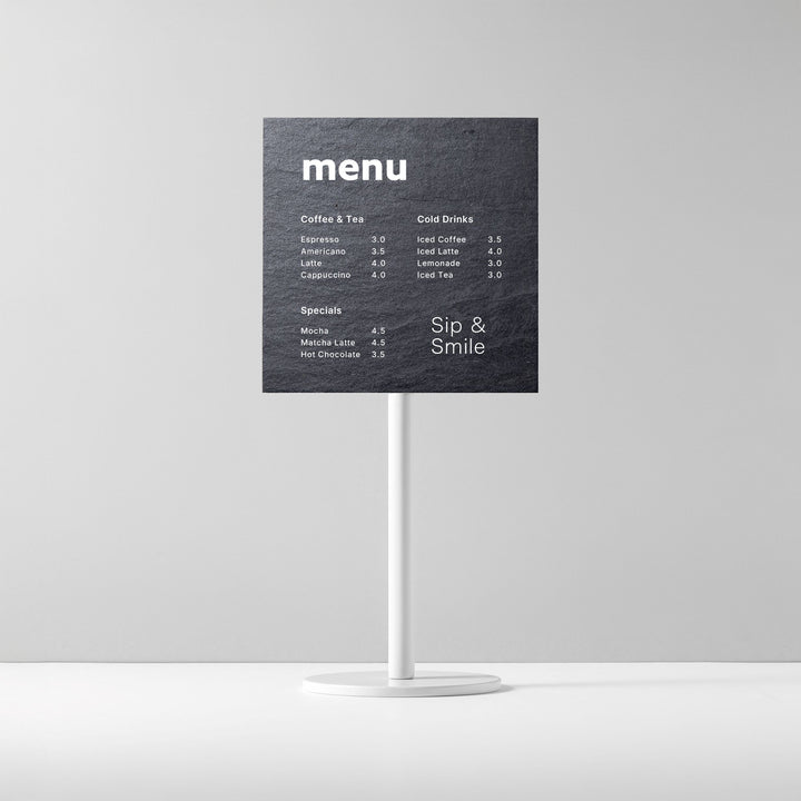TABLE POLE プレートサイン- WHITE - PIECE OF SIGN