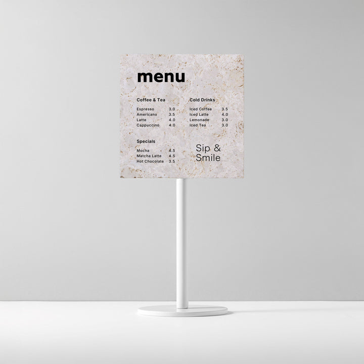 TABLE POLE プレートサイン- WHITE - PIECE OF SIGN