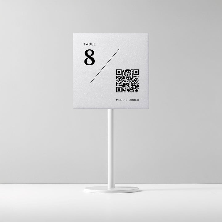 TABLE POLE プレートサイン- WHITE - PIECE OF SIGN