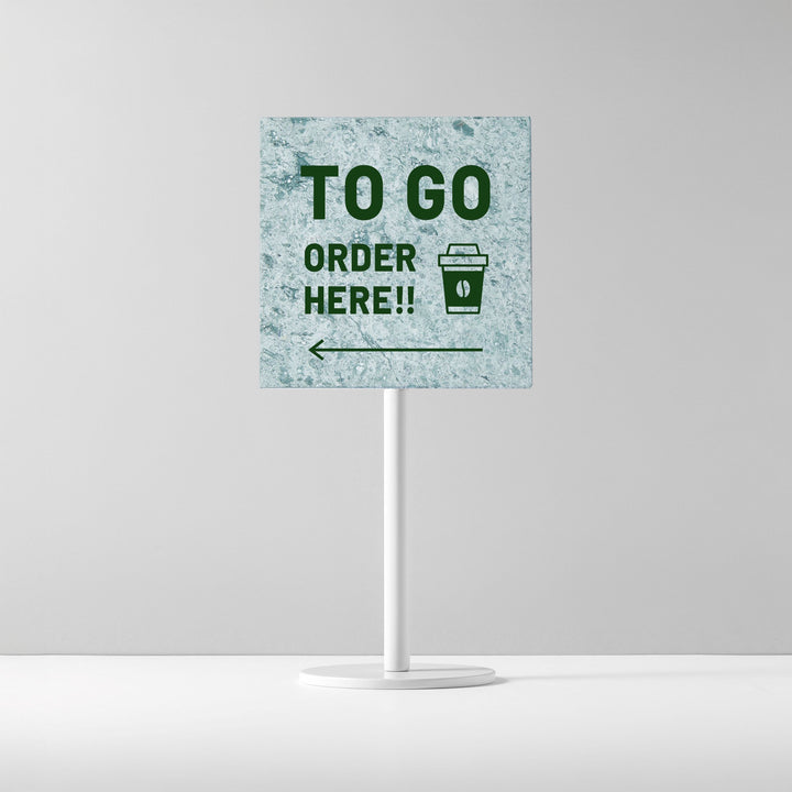 TABLE POLE プレートサイン- WHITE - PIECE OF SIGN