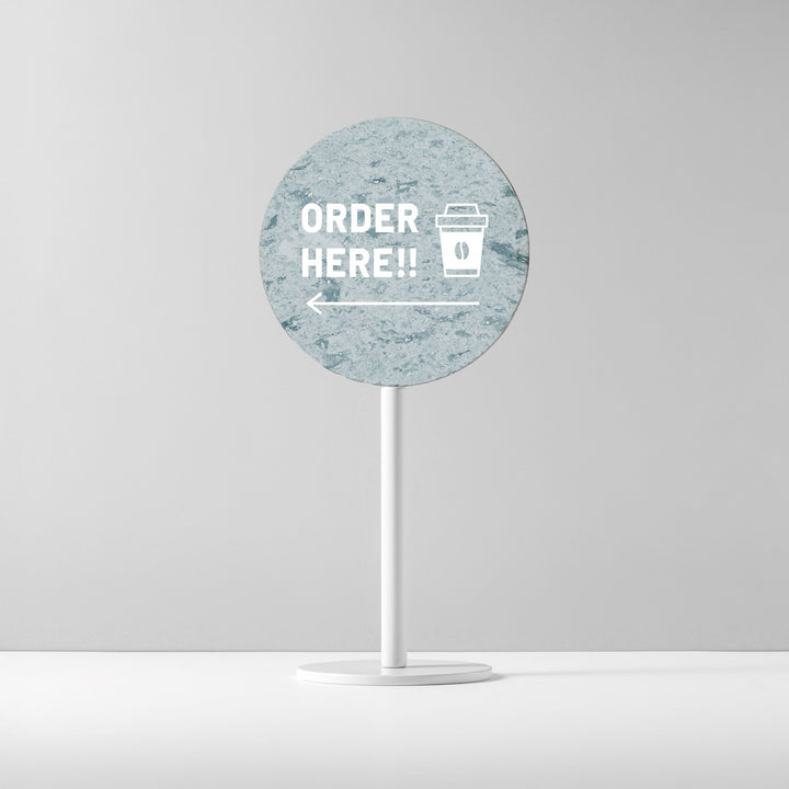 TABLE POLE プレートサイン- WHITE - PIECE OF SIGN