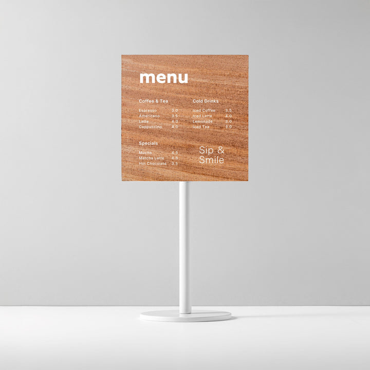 TABLE POLE プレートサイン- WHITE - PIECE OF SIGN