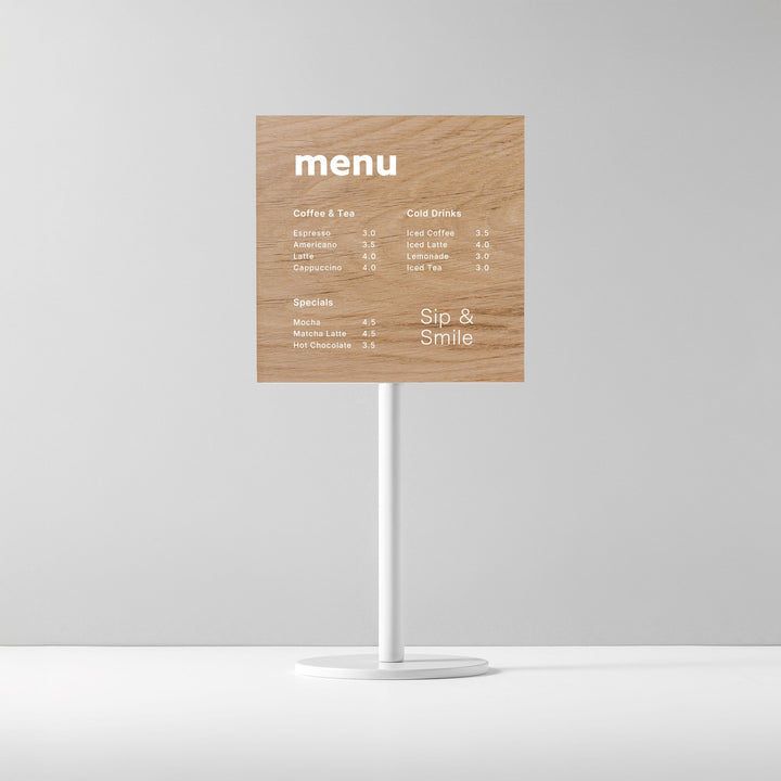 TABLE POLE プレートサイン- WHITE - PIECE OF SIGN