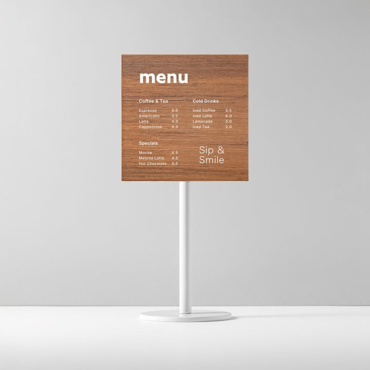 TABLE POLE プレートサイン- WHITE - PIECE OF SIGN