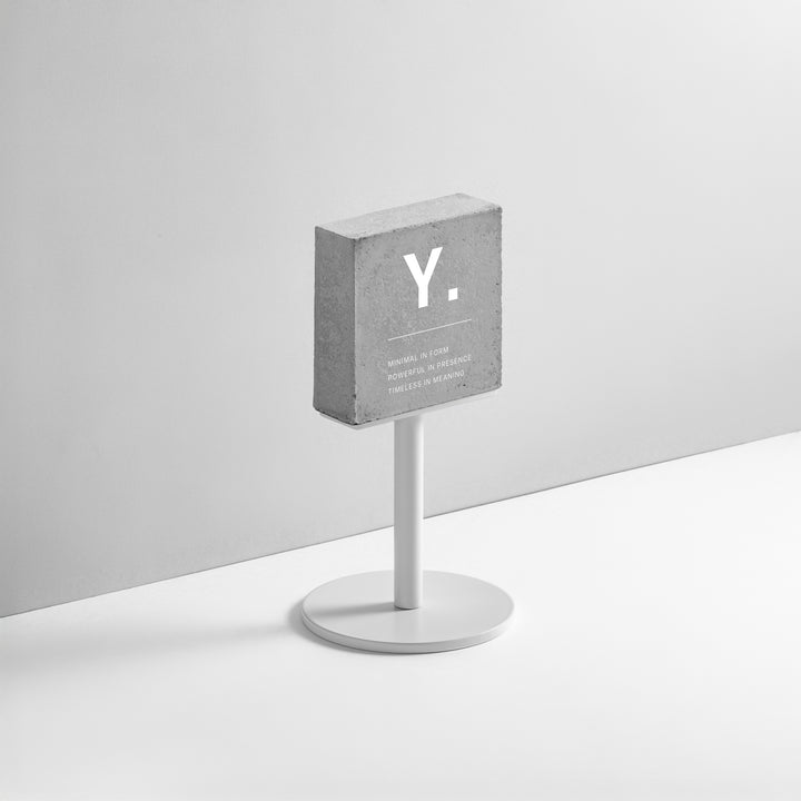 TABLE POLE ブロックサイン- WHITE - PIECE OF SIGN