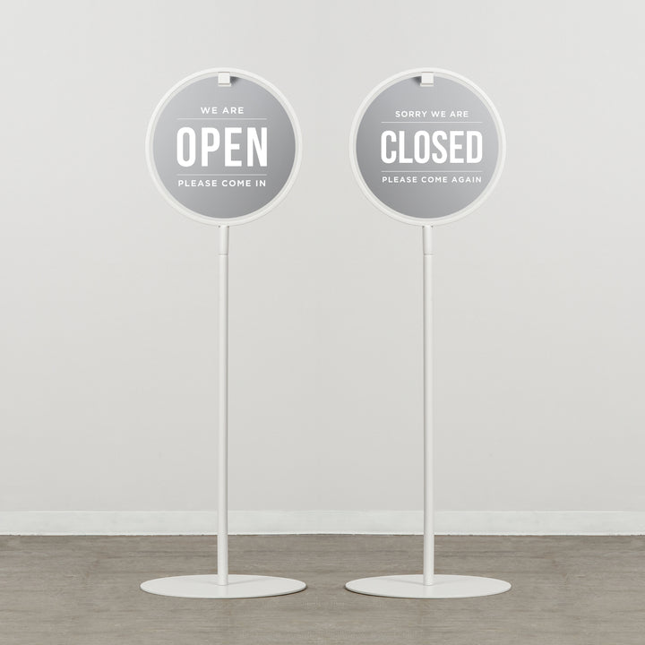OPEN & CLOSED - ROUND FRAMED スタンドサイン - PIECE OF SIGN