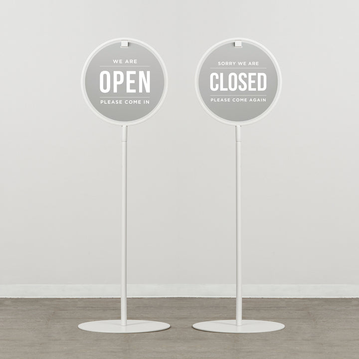 OPEN & CLOSED - ROUND FRAMED スタンドサイン - PIECE OF SIGN