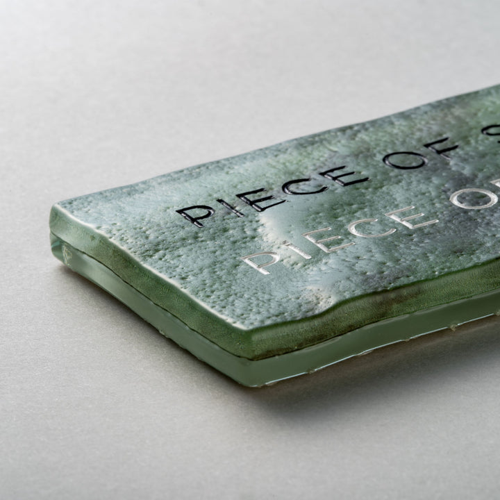 GLASS INFO SIGN - 彫刻仕上げ - PIECE OF SIGN