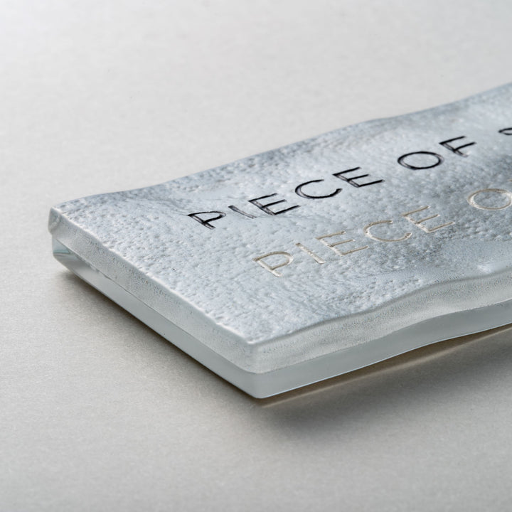 GLASS INFO SIGN - 彫刻仕上げ - PIECE OF SIGN