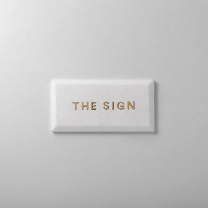 THE DOOR PLATE + 切文字サイン - clé beveled subway - PIECE OF SIGN
