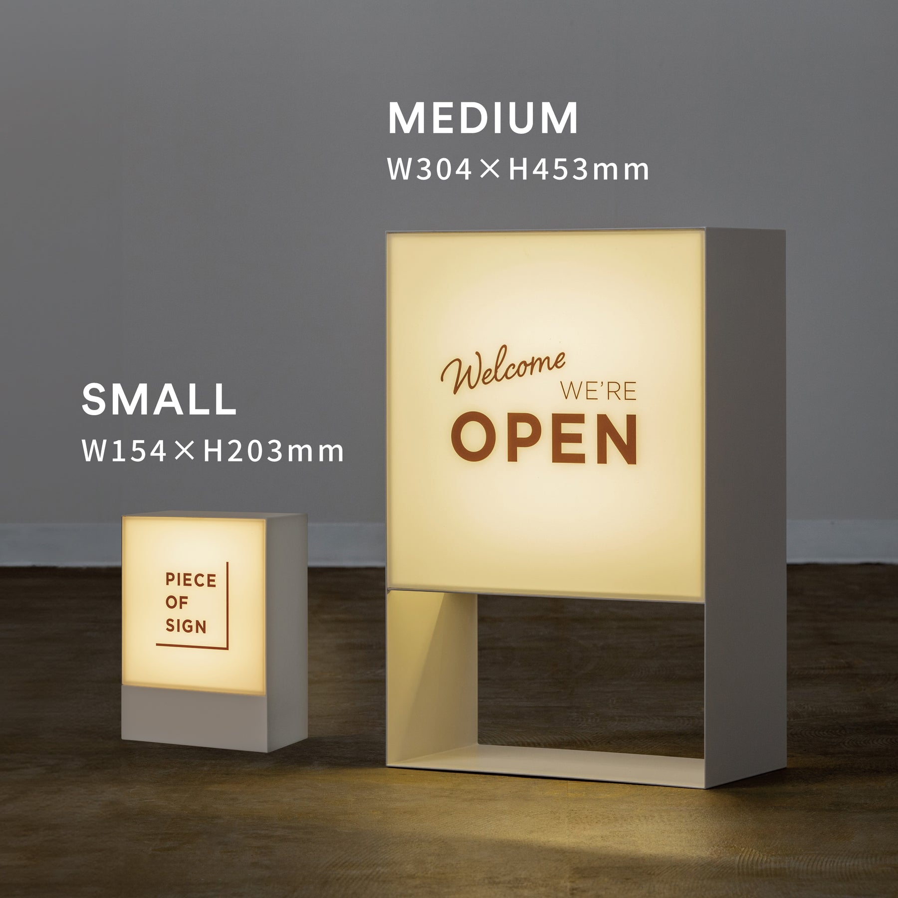 Light Box Dimensions LIGHT BOX サイン