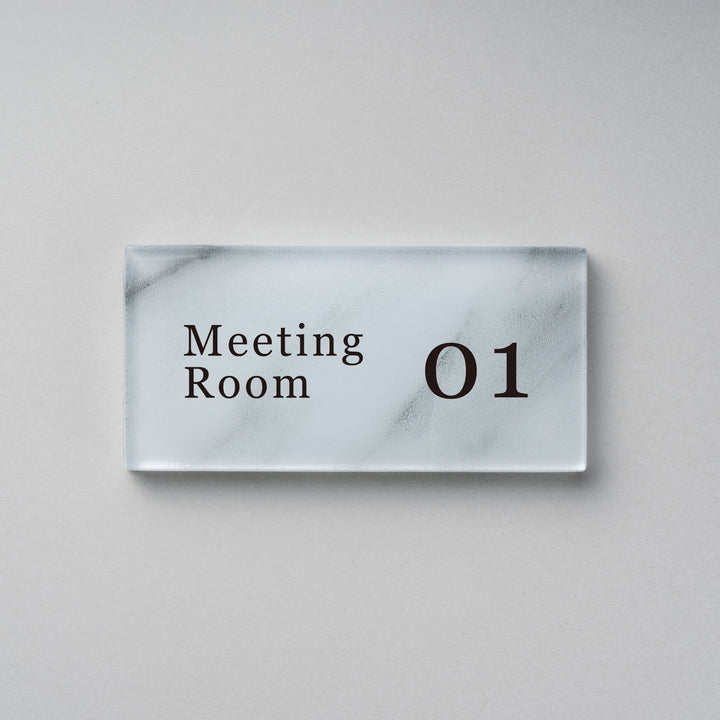 GLASS INFO SIGN - 彫刻仕上げ - PIECE OF SIGN