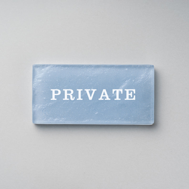 GLASS INFO SIGN - 彫刻仕上げ - PIECE OF SIGN