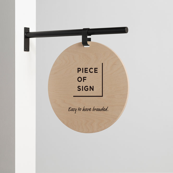 HANGING ウォールサイン 突き出し - ROUND - PIECE OF SIGN