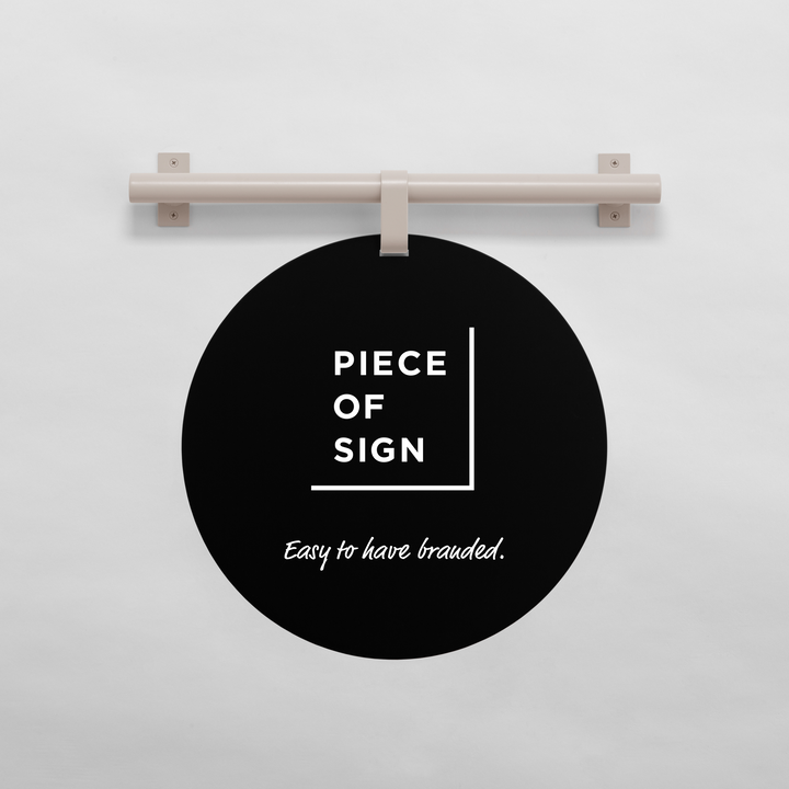 HANGING ウォールサイン 壁掛け - ROUND - PIECE OF SIGN