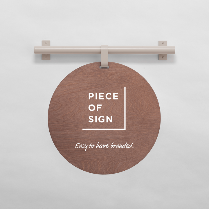 HANGING ウォールサイン 壁掛け - ROUND - PIECE OF SIGN