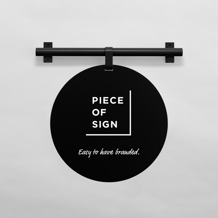HANGING ウォールサイン 壁掛け - ROUND - PIECE OF SIGN