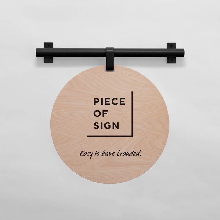 HANGING ウォールサイン 壁掛け - ROUND - PIECE OF SIGN