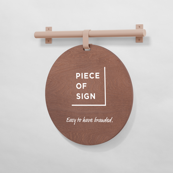 HANGING ウォールサイン 壁掛け - ROUND - PIECE OF SIGN