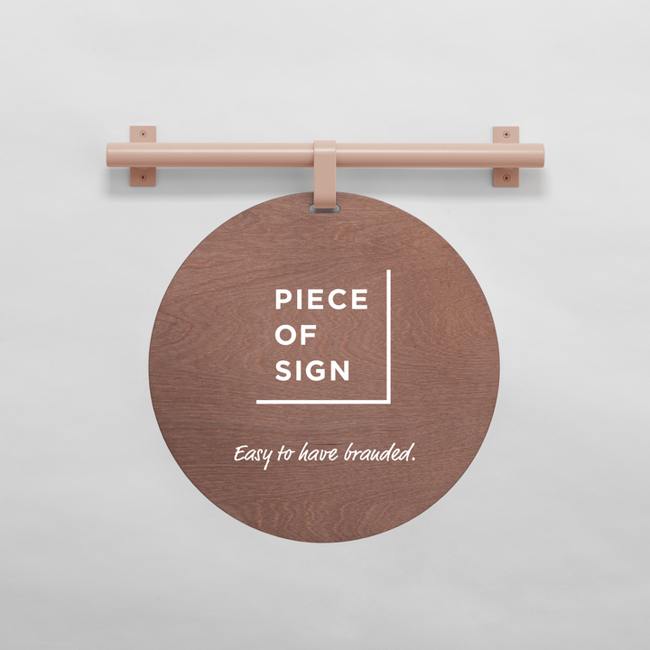 HANGING ウォールサイン 壁掛け - ROUND - PIECE OF SIGN