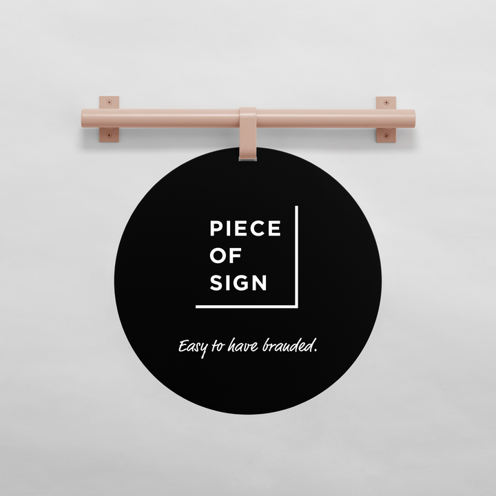 HANGING ウォールサイン 壁掛け - ROUND - PIECE OF SIGN